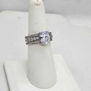 Brand New 925 Sterling Silver 2-Piece Ring Set